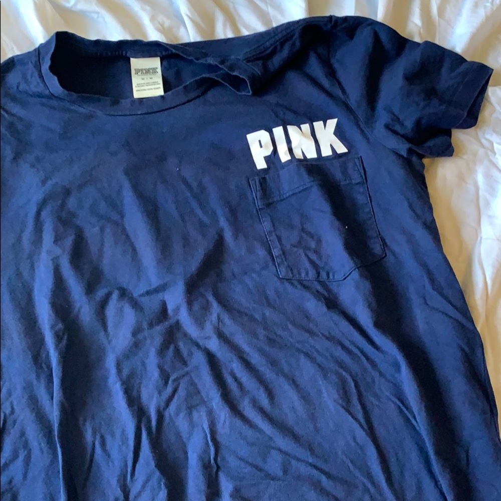 PINK Navy Tee
